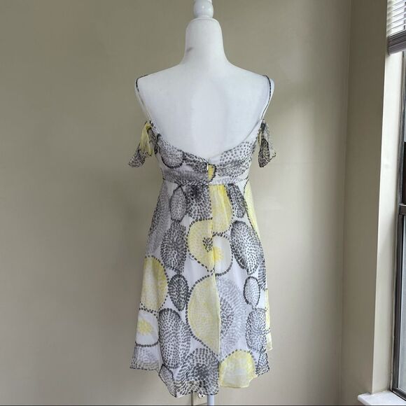 Vintage Milly NY Silk OTS Yellow Polka Dot Dress - Picture 5 of 12